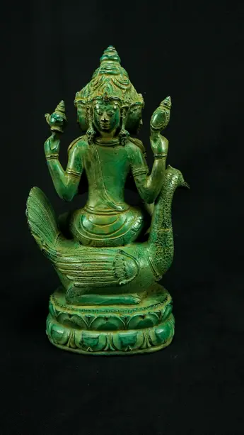 Brahma béni n°3 en laiton, vue arrière