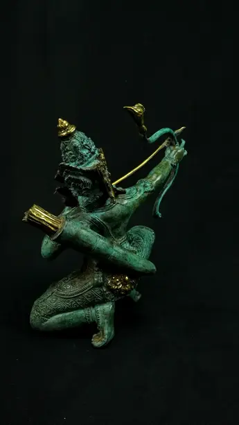 Statue sacrée bénie – Indra à l’arc n°1 – 34 cm, vue complémentaire n°7