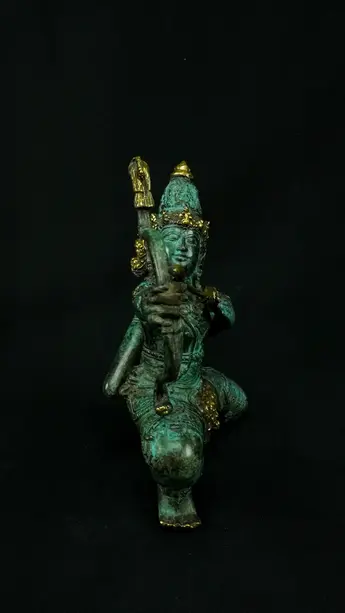 Statue sacrée bénie – Indra à l’arc n°2 – 34 cm, vue complémentaire n°6