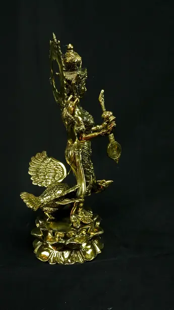Saraswati sur son cygne, vue arrière