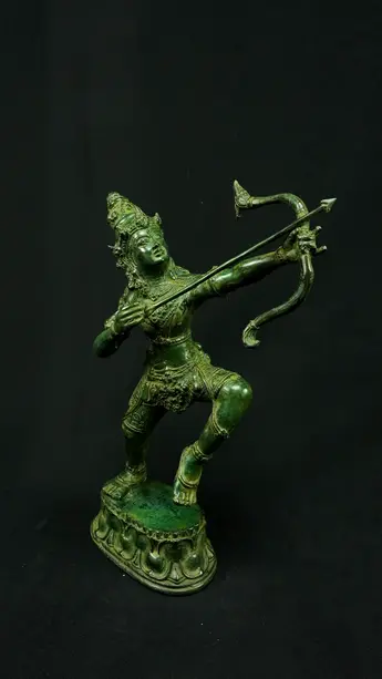 Statue sacrée bénie – Indra à l’arc n°3 – 34 cm, vue complémentaire n°3