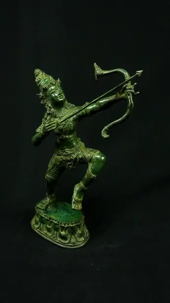 Statue sacrée bénie – Indra à l’arc n°3 – 34 cm, vue complémentaire n°9