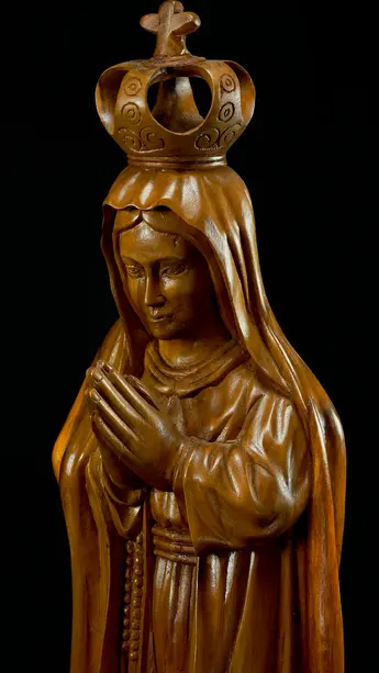 Vierge Couronnée bénie n°2, vue rapprochée de face