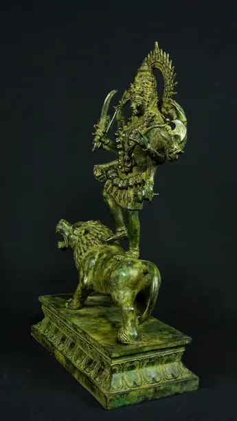 Statue bénie de Kali en laiton réalisée à la cire perdue, vue complémentaire n°7