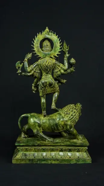Statue bénie de Kali en laiton réalisée à la cire perdue, vue complémentaire n°9