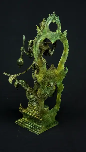 Statue sacrée bénie – Saraswati au cygne, vue complémentaire n°9