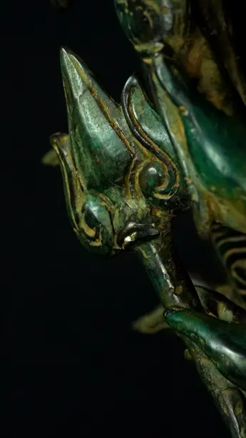 Statue bénie de Ganesh Nataraja en laiton, détail complémentaire n°12