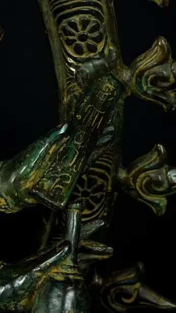 Statue bénie de Ganesh Nataraja en laiton, détail complémentaire n°15