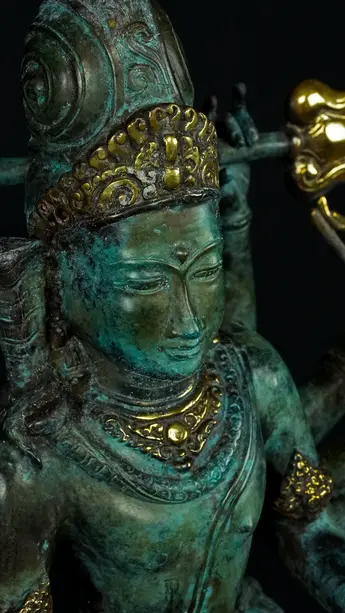 Détail du visage de Shiva Nataraja