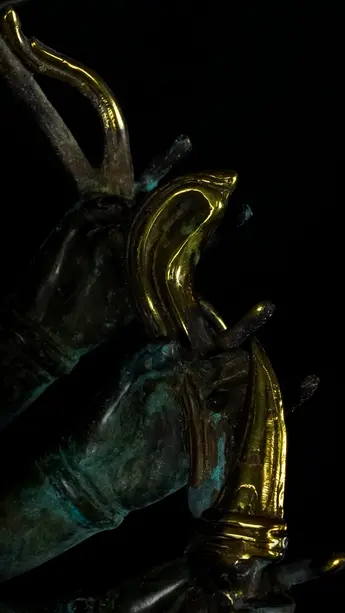 Statue bénie de Shiva Nataraja en laiton, détail complémentaire n°6
