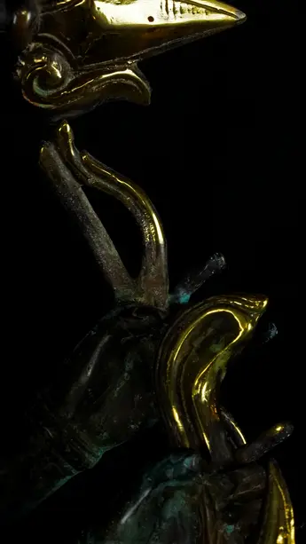 Statue bénie de Shiva Nataraja en laiton, détail complémentaire n°7