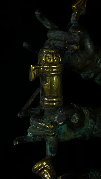 Statue bénie de Shiva Nataraja en laiton, détail complémentaire n°9