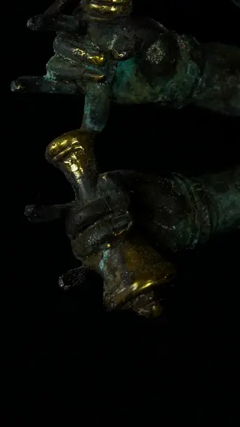 Statue bénie de Shiva Nataraja en laiton, détail complémentaire n°10