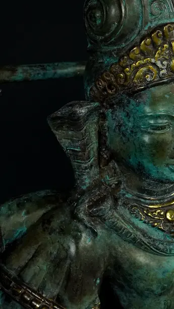 Statue bénie de Shiva Nataraja en laiton, détail complémentaire n°11