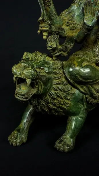 Détail du lion de Durga aux huit bras n°1