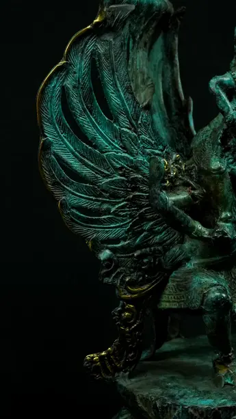 Statue sacrée bénie – Vishnu sur Garuda n°1, vue complémentaire n°6