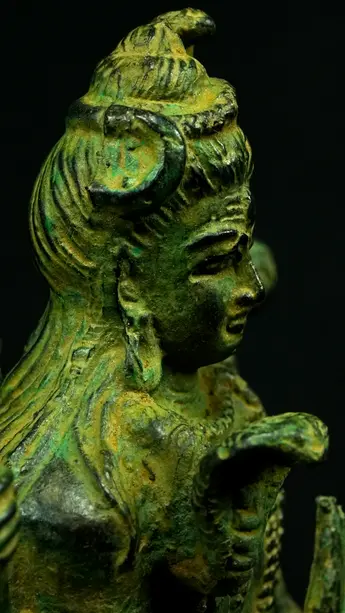Statue sacrée bénie – Petit Shiva assis – 66 cm, vue complémentaire n°7