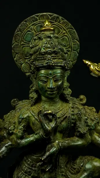Statue sacrée bénie – Shiva Nataraja n°1 – 66 cm, détail sculpté n°10