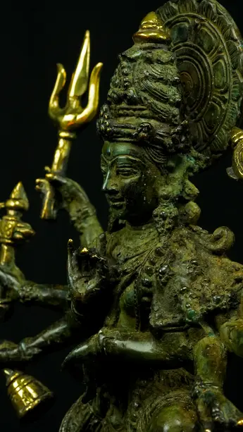 Statue sacrée bénie – Shiva Nataraja n°1 – 66 cm, détail sculpté n°11