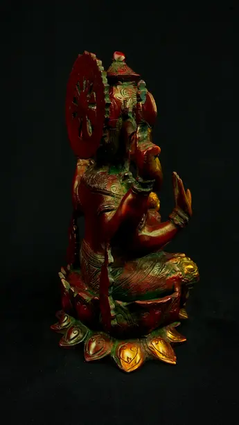 Statue sacrée bénie – Ganesh assis n°1 – 31 cm, vue complémentaire n°5