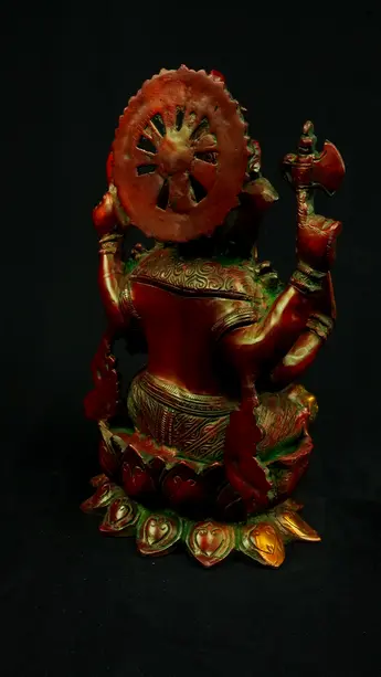 Statue sacrée bénie – Ganesh assis n°1 – 31 cm, vue complémentaire n°6
