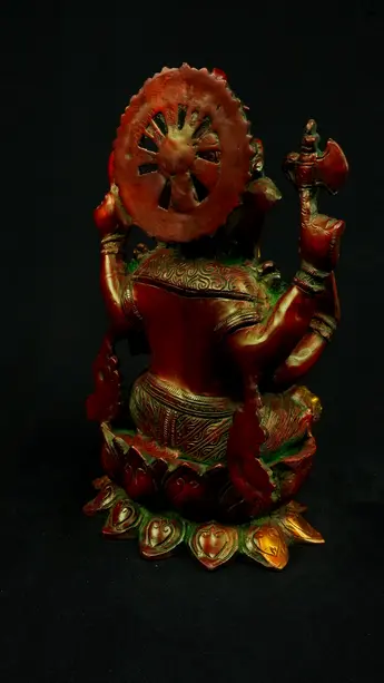 Ganesh n°1 en laiton, vue arrière