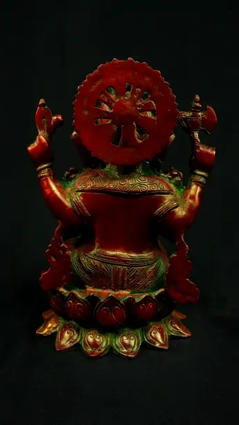Statue sacrée bénie – Ganesh assis n°1 – 31 cm, vue complémentaire n°8