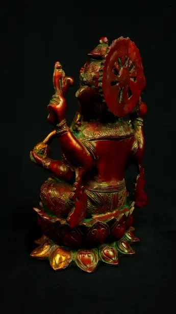 Statue sacrée bénie – Ganesh assis n°1 – 31 cm, vue complémentaire n°9