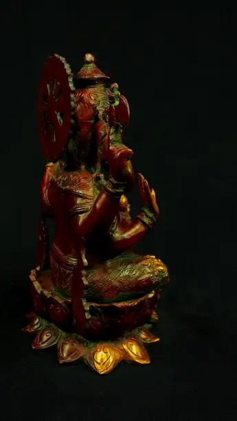 Statue sacrée bénie – Ganesh assis n°2 – 31 cm, vue complémentaire n°5
