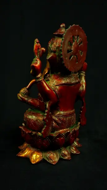 Statue sacrée bénie – Ganesh assis n°2 – 31 cm, vue complémentaire n°8