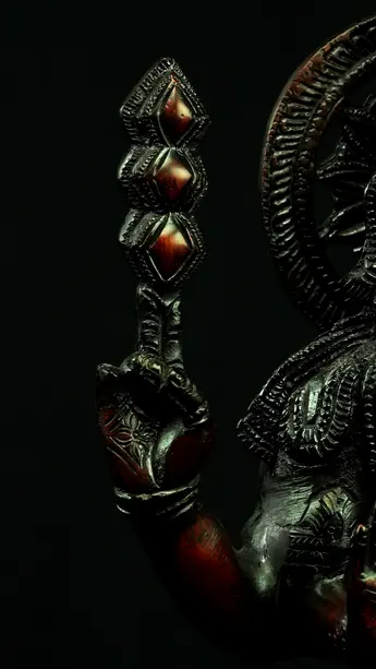 Statue sacrée bénie – Murugan n°1 – 46 cm, détail sculpté n°11