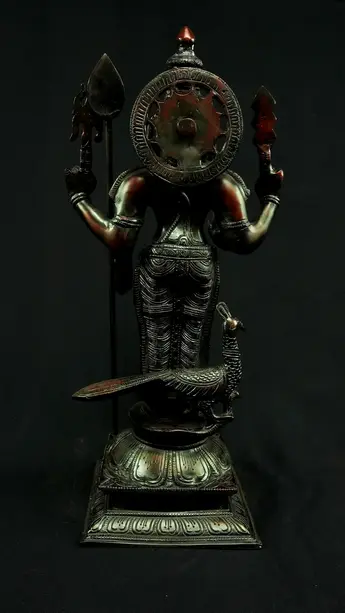 Murugan n°2 en laiton, vue arrière