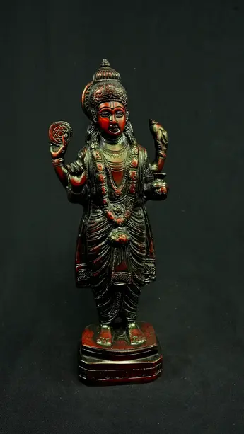 Dhanvantari béni n°1 en laiton, vue de face