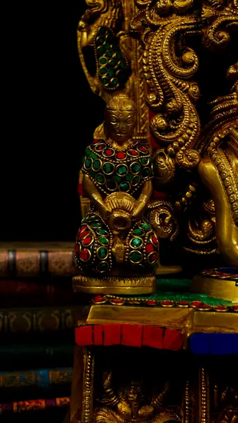 Statue bénie de Krishna provenant de Delhi, en Inde, détail complémentaire n°6