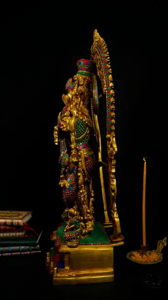 Statue bénie de Krishna provenant de Delhi, en Inde, détail complémentaire n°10