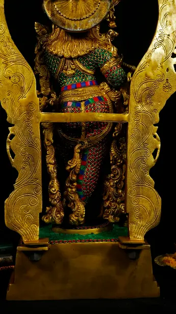 Statue bénie de Krishna provenant de Delhi, en Inde, détail complémentaire n°13