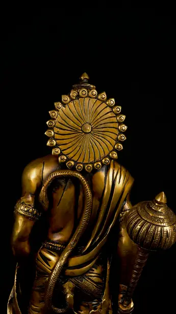 Statue sacrée bénie – Hanuman n°2, détail sculpté n°3