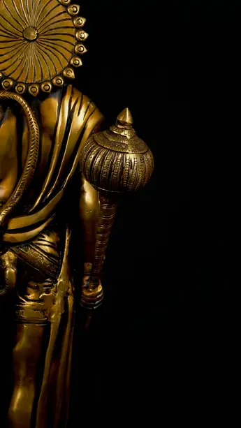 Statue sacrée bénie – Hanuman n°2, détail sculpté n°4