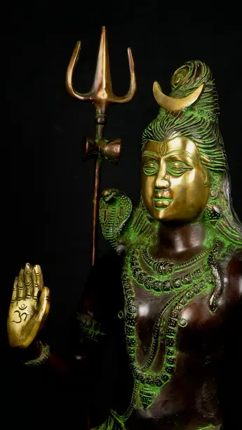 Statue sacrée bénie – Grand Shiva au trident – 61 cm, vue complémentaire n°9