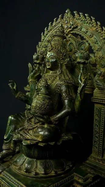 Statue bénie de Guanyin n°2 en laiton, vue complémentaire n°4