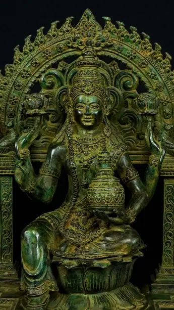 Statue bénie de Guanyin n°2 en laiton, vue complémentaire n°8