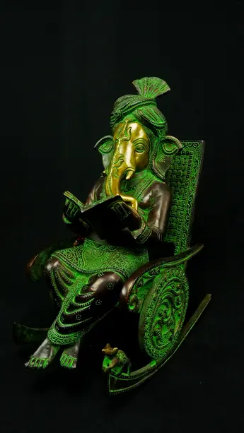 Statue bénie de Ganesh provenant de Delhi, en Inde, détail complémentaire n°4