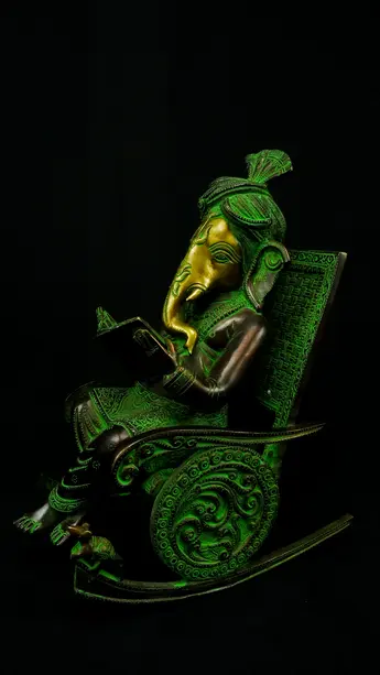 Statue bénie de Ganesh provenant de Delhi, en Inde, détail complémentaire n°6