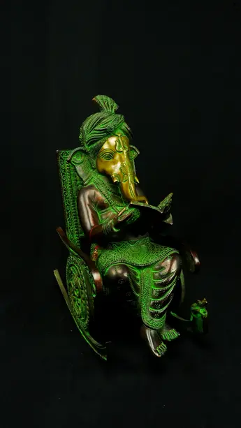 Statue bénie de Ganesh provenant de Delhi, en Inde, vue complémentaire n°4