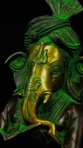 Statue bénie de Ganesh provenant de Delhi, en Inde, vue complémentaire n°7