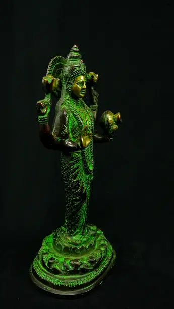 Statue sacrée bénie – Dhanvantari, vue complémentaire n°4