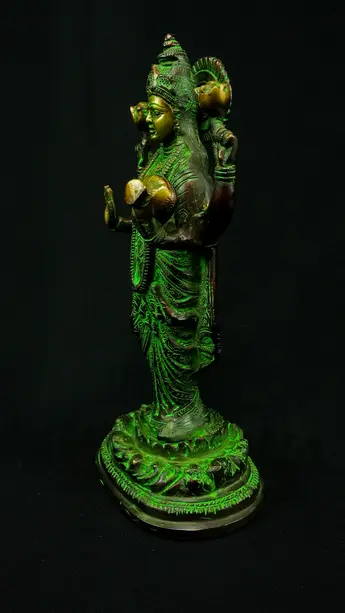 Statue sacrée bénie – Dhanvantari, détail sculpté n°3