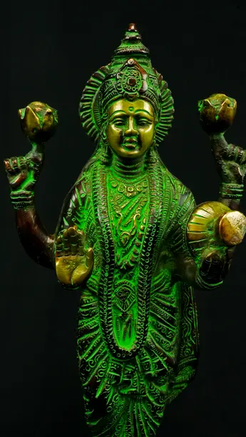 Statue sacrée bénie – Dhanvantari, détail sculpté n°6