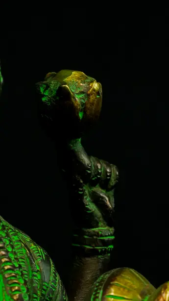 Statue sacrée bénie – Dhanvantari, détail sculpté n°9