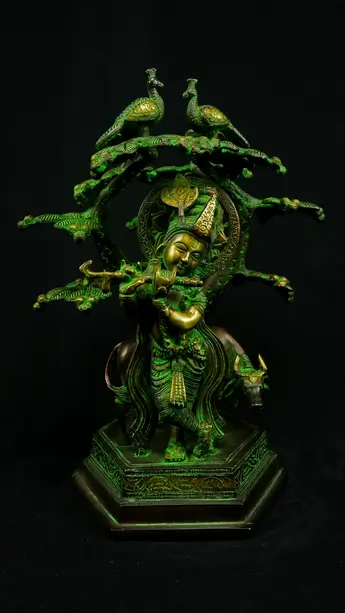 Krishna sous l’arbre n°1, vue de face